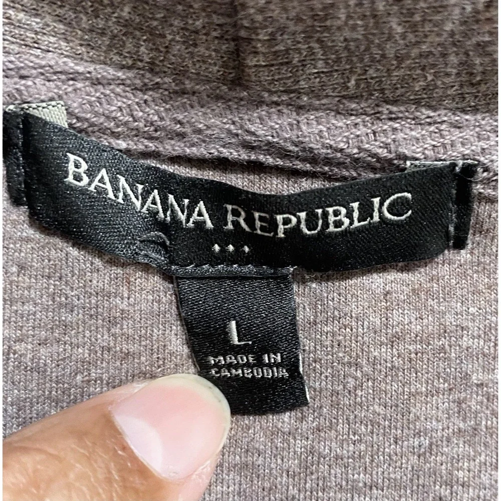 Banana Republic Sweater Brown Collar Preppy School Size L